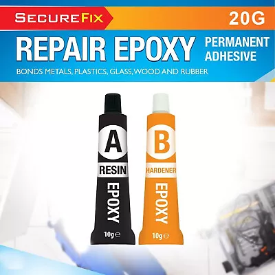 2Epoxy Glue Resin Strong Adhesive Kit Hardener Bonds Metal Plastic Wood Glass • £2.60