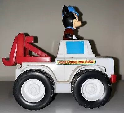 Vintage 1993 Walt Disney Mickey Mouse Tow Truck Illco Self Propelled  • $9.99