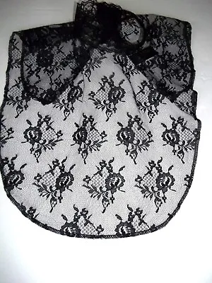 Vintage Black Lace Collar Bib Costume Collar Cosplay Unisex Detachable Edwardian • $22