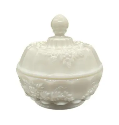 Vintage Westmoreland Milk Glass Covered Candy Butter Dish • $15