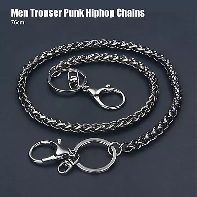 Men Bicycle Trouser Pant Chain Wallet Chain Biker Trucker Punk Hiphop Jean • £8.28