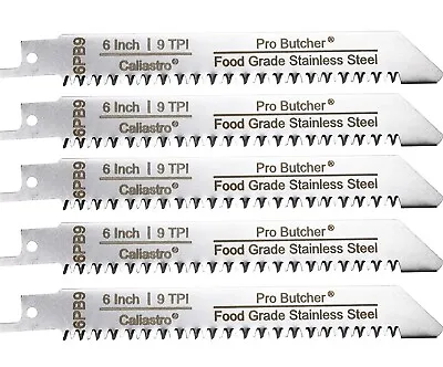6-Inch Stainless Steel Meat Bone Cutting Saw Blades For Reciprocating Saw-5 Pack • $14.99