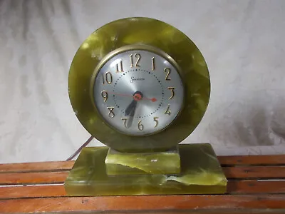 Vtg Sessions Electric Clock Model W-Green Marble • $39.99