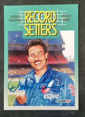 1992 Fleer SIGNED: Denny Martinez  Mr. Perfect  #683 • $7.99