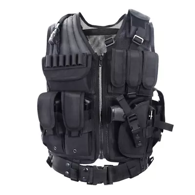 Tactical Vest Army Military Equipment Supplies Carrier Combat Training Durable • $51.98