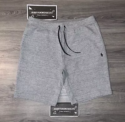 POLO RALPH LAUREN Men's Grey Heather Double Knit Tech Sweat Shorts NWOT • $39.97