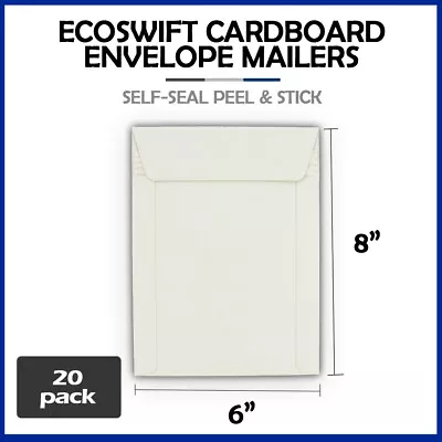 20 - 6x8  EcoSwift  Brand Self Seal Cardboard CD/DVD Envelope Mailers 6  X 8  • $7.98