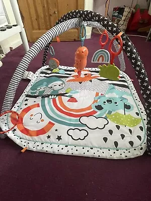 Fisher-Price 3-in-1 Music Glow And Grow Gym Play Mat - Used  • £15