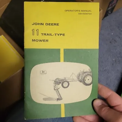 Operators Manual For John Deere # 11 Sickle Bar Hay Sicklebar Mower • $23
