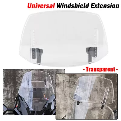 Clip On Windshield Wind Screen Deflector Extension Spoiler For Motorcycle Bike • £15.89
