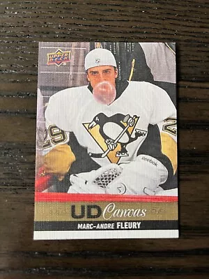 2013-14 Upper Deck UD Canvas #C38 Marc-Andre Fleury Pittsburgh Penguins Wild • $9.90