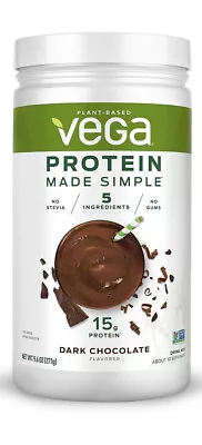 Vega Protein Made Simple Dark Chocolate NoStevia  Vegan PlantBased Protein 03/24 • $12.99