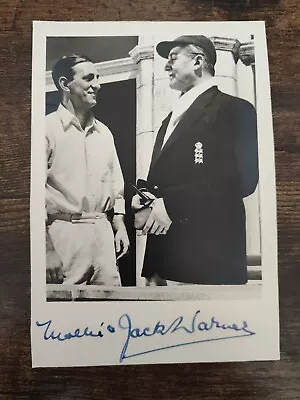 1953 Jack Warner Signed Photo 'The Final Test' Len Hutton Cricket • £5