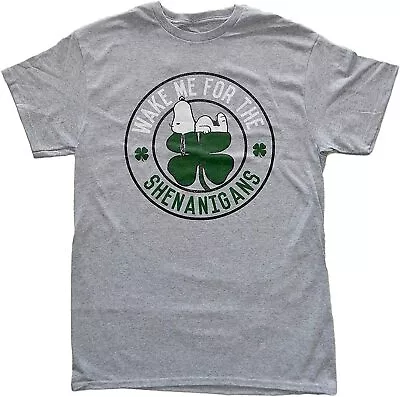 🍀 Peanuts Snoopy - Wake Me For The Shenanigans T-Shirt St. Patrick's Day 🍀 • $12.99