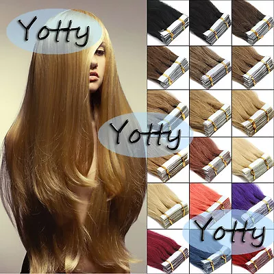 Seamless Tape In Skin Weft 100% Remy Human Hair Extensions Beauty Fashion Style • $25.83