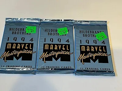 1994 Marvel Masterpieces Walmart Blue Pack X1 Sealed Bronze Holofoils PRISTINE • $125