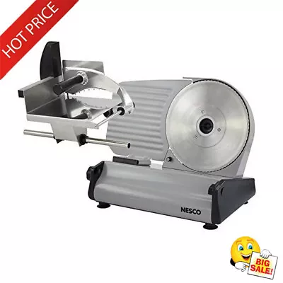8.7 Food Slicer Adjustable Thickness 9/16  Powerful Detachable Stainless Steel • $142.46