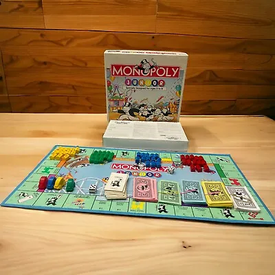 Monopoly Junior Board Game Complete Vintage 1995 GUC Family Game Night • $11.19