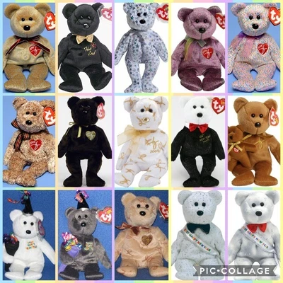 £6 • Buy Selection Of MINT Collectable TY Beanie Babies Some Rare Retired