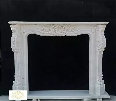 Beautiful French Style Marble Fireplace Mantel - Ttm30 • $4500