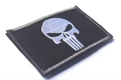 Black/White Skull Official VELCRO® 8x5cm Approx Genuine Badge Military Airsoft • £5.95