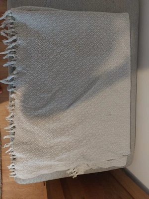 £3 • Buy Country Club Cream Herringbone Cotton Throw Blanket