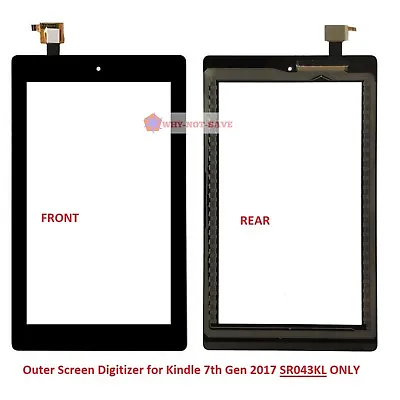 Touch Glass Screen Digitizer Replacement For Amazon Kindle Fire 7TH Gen SR043KL • $29.10