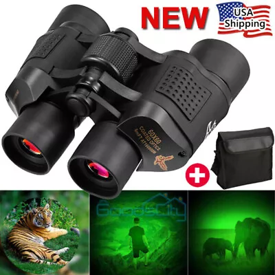 NEW German Military Army 60x60 Binoculars Prism HD Night Vision Hunting+Bag • $36.69