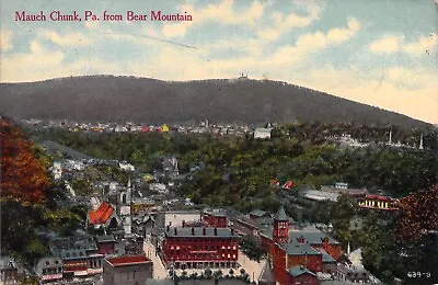 C.'13 Early Color Printing Mauch Chunk From Bear Mountain PA Old Postcard • $9.95