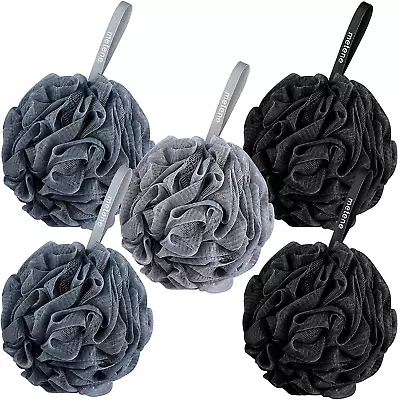 Bath Shower Loofah Sponge 5 Pack Body Wash Scrubber Exfoliator Loofa Pouf For U • $13.99