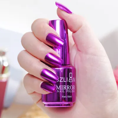 Metallic Nail Polish Magic Mirror Effect Chrome Nail Art Polish Varnish 18ml • $1.55