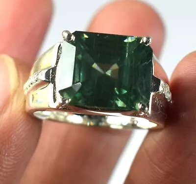 Certified Green Emerald Cut Diamond 7.45 Ct Solitaire Men's Ring Birthday Gift • $161.99