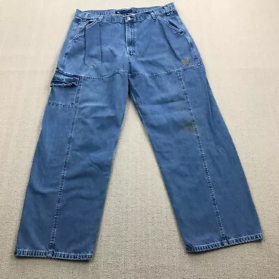 Vintage 90s Levis Jeans Mens 38x32 Blue L2 Baggy Wide Leg Skater Cargo 1999 * • $85