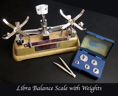 Vintage Libra 1000 Balance Scale With A 100g Gram Weights Set - Calibrated • $38