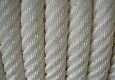 $16.99 • Buy 2 Piece 1/2 X25' Twisted Three Strand Nylon Rope