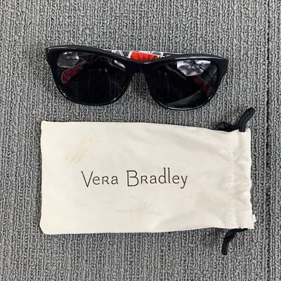 Vera Bradley Sunglasses Womens Polarized Jayah Black Cheery Blossoms 54-20-138 • $52.49