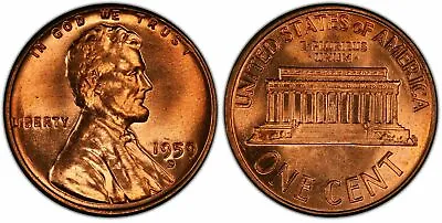 1959-D Lincoln Cent 1c / RD / First Memorial Penny / Uncirculated  • $1.95