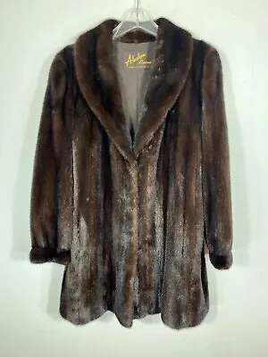 Classic MINK Fur Coat Brown Large Stroller Jacket 35  Length • $600