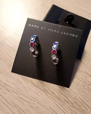 Marc By Marc Jacobs Crystal Hoop Earrings Multi Color NEW • $35