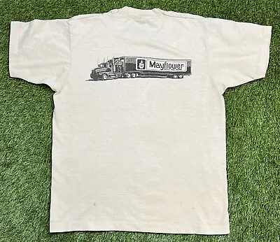 VTG 90's Mayflower Transit Single Stitch Double Sided T-Shirt Men's L Trucker • $13.99