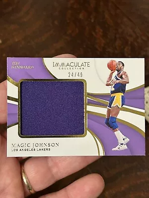 2018-19 Panini Immaculate Magic Johnson GU Jersey Patch Relic /49 LA Lakers • $69