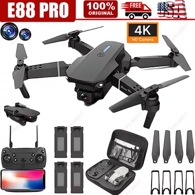 RC Drone With 4K HD Dual Camera WiFi FPV Foldable Quadcopter Aircraft +4 Battery • $25.46