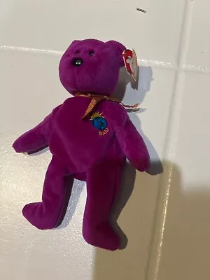 Ty Beanie Baby Millennium “Millenium” Bear (1999 Retired) With Tag Errors • $200