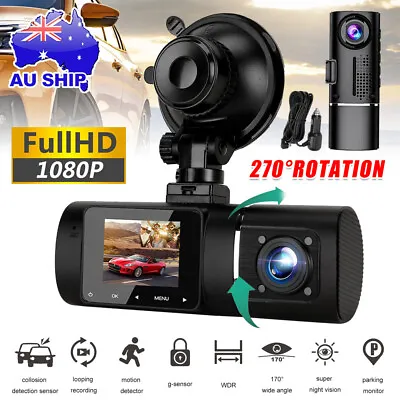 $68.95 • Buy 1080P Dash Camera Car DVR FHD Dual Len IR Night Vision Video Recorder HD Wifi AU