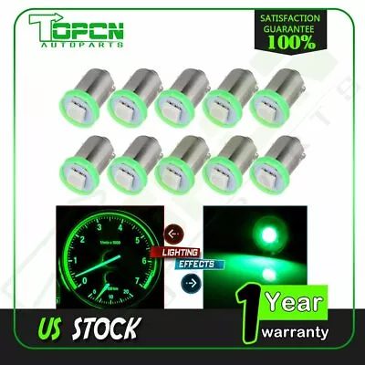 10Pcs Green LED 1895 Dash Instrument Cluster Gauge Light Replace Car Bulbs BA9S • $8.99