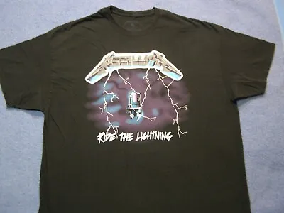 Metallica Ride The Lightning Concert Tour T-Shirt Sm Holes Black Shirt Size XXL • $9.99