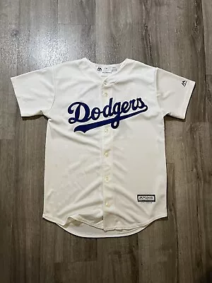 Los Angeles Dodgers Kershaw Jersey Youth Large 14-16 Majestic Coolbase Boys Kids • $16.99