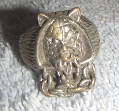 Vintage Gothic Werewolf/Dragon Metal Ring Heavy Metal Style • $5