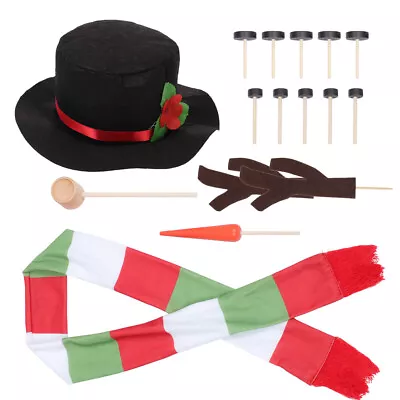 1 Set Lovely Snowman Decor Props Kit Snowman Building Kit Xmas Making Kits • $13.43