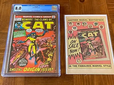 Cat #1 CGC 8.0 White Pages (1st App The Cat… Later Tigra) +Full Page Ad +magnet • $250.01